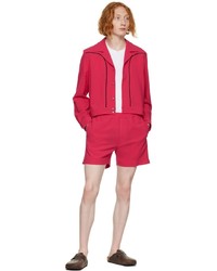 Veste-chemise en laine fuchsia Second/Layer