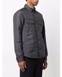 Veste-chemise en laine gris foncé Woolrich