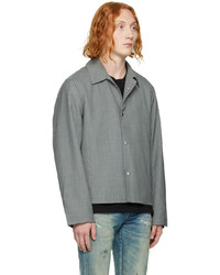 Veste-chemise en laine grise John Elliott