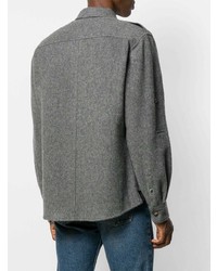 Veste-chemise en laine grise Isabel Marant