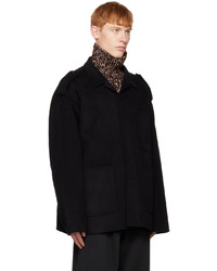 Veste-chemise en laine noire Acne Studios