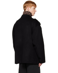 Veste-chemise en laine noire Acne Studios