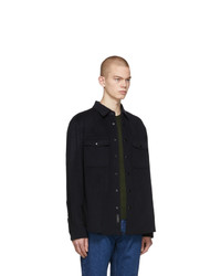 Veste-chemise en laine noire Rag and Bone