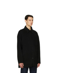 Veste-chemise en laine noire Acne Studios