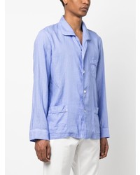 Veste-chemise en lin bleu clair Aspesi