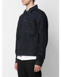 Veste-chemise en lin bleu marine A.P.C.