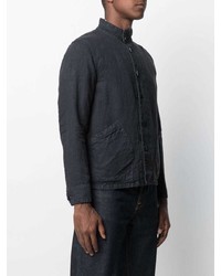 Veste-chemise en lin bleu marine Aspesi