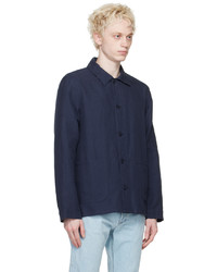 Veste-chemise en lin bleu marine A.P.C.