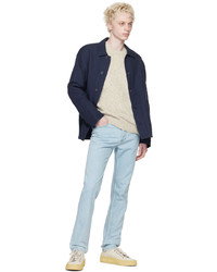 Veste-chemise en lin bleu marine A.P.C.