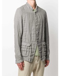Veste-chemise en lin grise Poème Bohémien