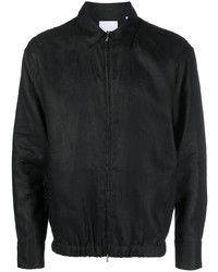 Veste-chemise en lin noire PT TORINO