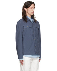 Veste-chemise en nylon bleu marine Brunello Cucinelli