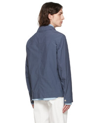 Veste-chemise en nylon bleu marine Brunello Cucinelli
