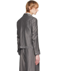 Veste-chemise en nylon grise Sulvam