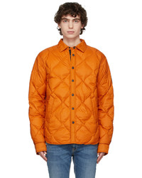 Veste-chemise en nylon matelassée orange
