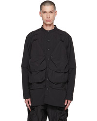 Veste-chemise en nylon noire Archival Reinvent