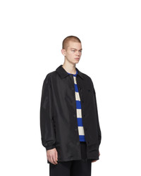 Veste-chemise en nylon noire Acne Studios