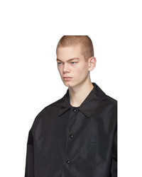 Veste-chemise en nylon noire Acne Studios