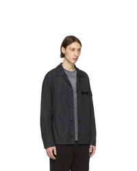 Veste-chemise en nylon noire Stone Island