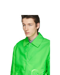 Veste-chemise en nylon verte Givenchy
