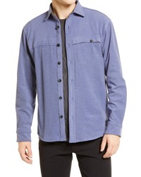 Veste-chemise en polaire bleu clair