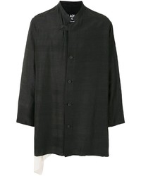 Veste-chemise en soie noire
