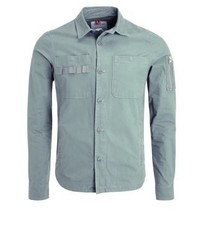 Veste-chemise en toile vert menthe SPRINGFIELD