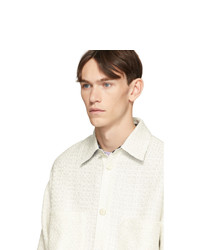 Veste-chemise en tweed blanche Faith Connexion