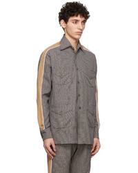 Veste-chemise en tweed grise Ahluwalia