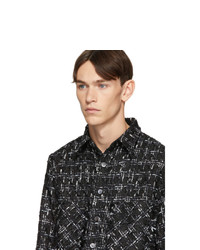 Veste-chemise en tweed noire Faith Connexion