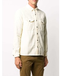 Veste-chemise en velours côtelé beige Stone Island