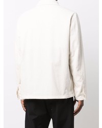 Veste-chemise en velours côtelé blanche Jil Sander