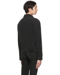 Veste-chemise en velours côtelé noire Tom Ford