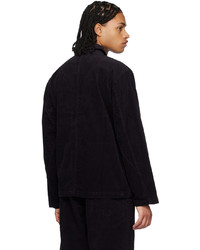 Veste-chemise en velours côtelé noire YMC