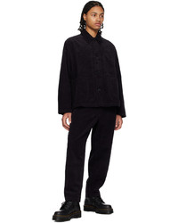 Veste-chemise en velours côtelé noire YMC