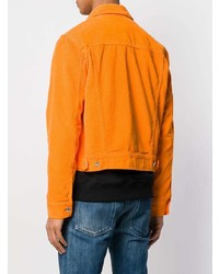 Veste-chemise en velours côtelé orange Kenzo