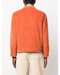 Veste-chemise en velours côtelé orange Pop Trading Company