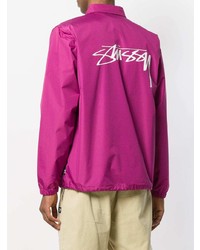 Veste-chemise fuchsia Stussy