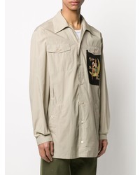 Veste-chemise imprimée beige Dolce & Gabbana