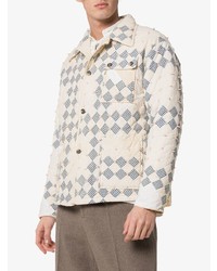 Veste-chemise imprimée blanche Bode