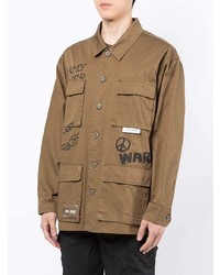 Veste-chemise imprimée marron Izzue