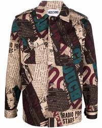 Veste-chemise imprimée multicolore Moschino