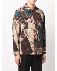 Veste-chemise imprimée multicolore Moschino