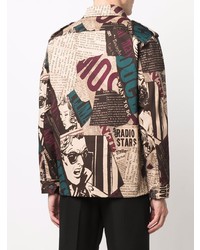 Veste-chemise imprimée multicolore Moschino