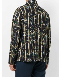 Veste-chemise imprimée noire Kenzo