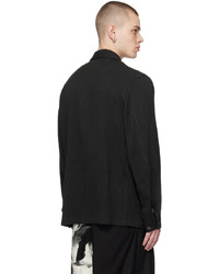 Veste-chemise imprimée noire Taakk