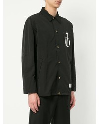 Veste-chemise imprimée noire Makavelic