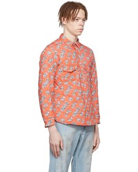 Veste-chemise imprimée orange ERL