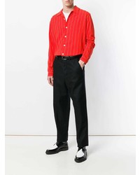 Veste-chemise imprimée rouge AMI Alexandre Mattiussi