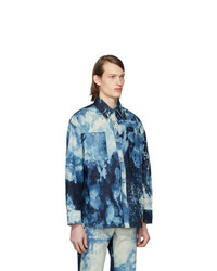 Veste-chemise imprimée tie-dye bleu marine S.R. STUDIO. LA. CA.